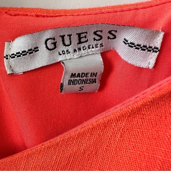 GUESS-COLD Shoulder Bright Orange Mini Dress (Size:Small) - Picture 16 of 16